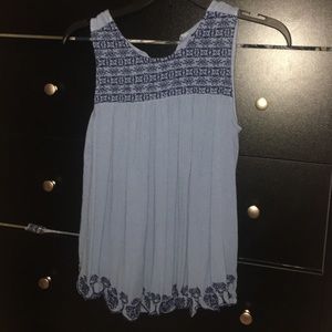 Blue Flowy Tank